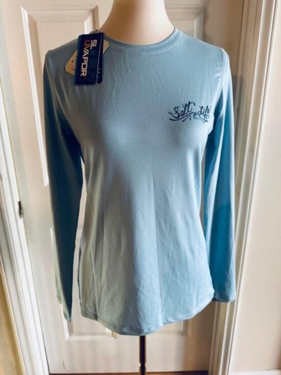 Salt Life Other - NWT Salt Life SLX UVapor Performance Swim Top • UV 30 • Blue Sz M